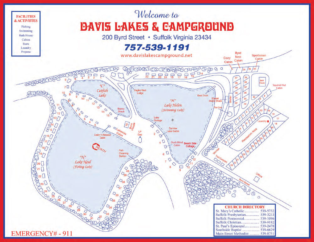 Davis Lakes Campground Map